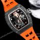 Swiss Copy Richard Mille RM66 Flying Tourbillon Rock Hand Orange Rubber Watch (7)_th.jpg